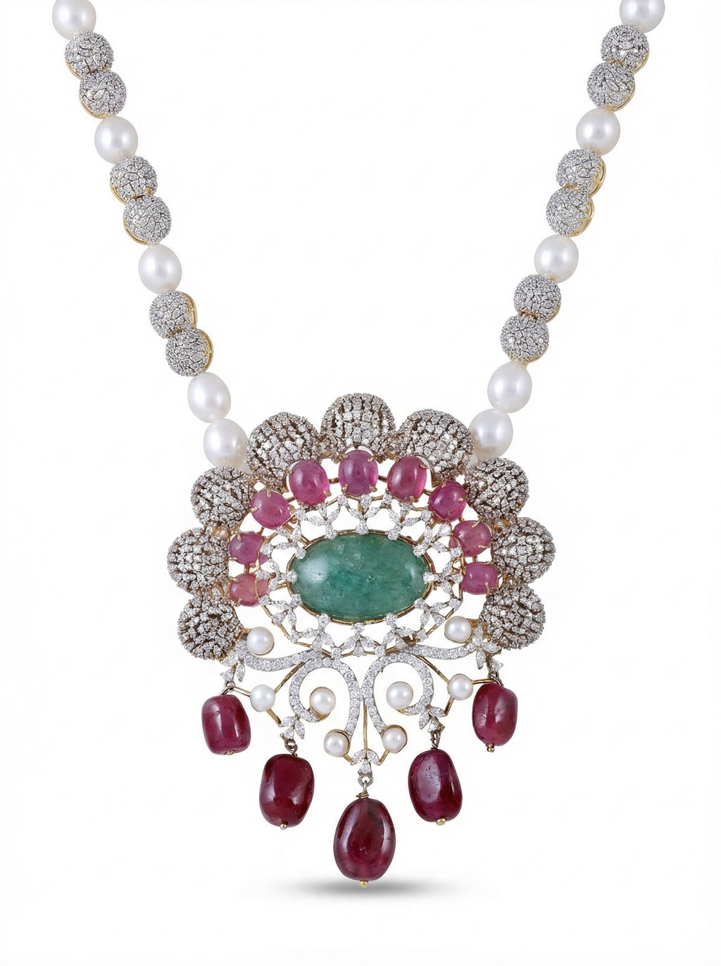 Emerald Ruby Bridal Set