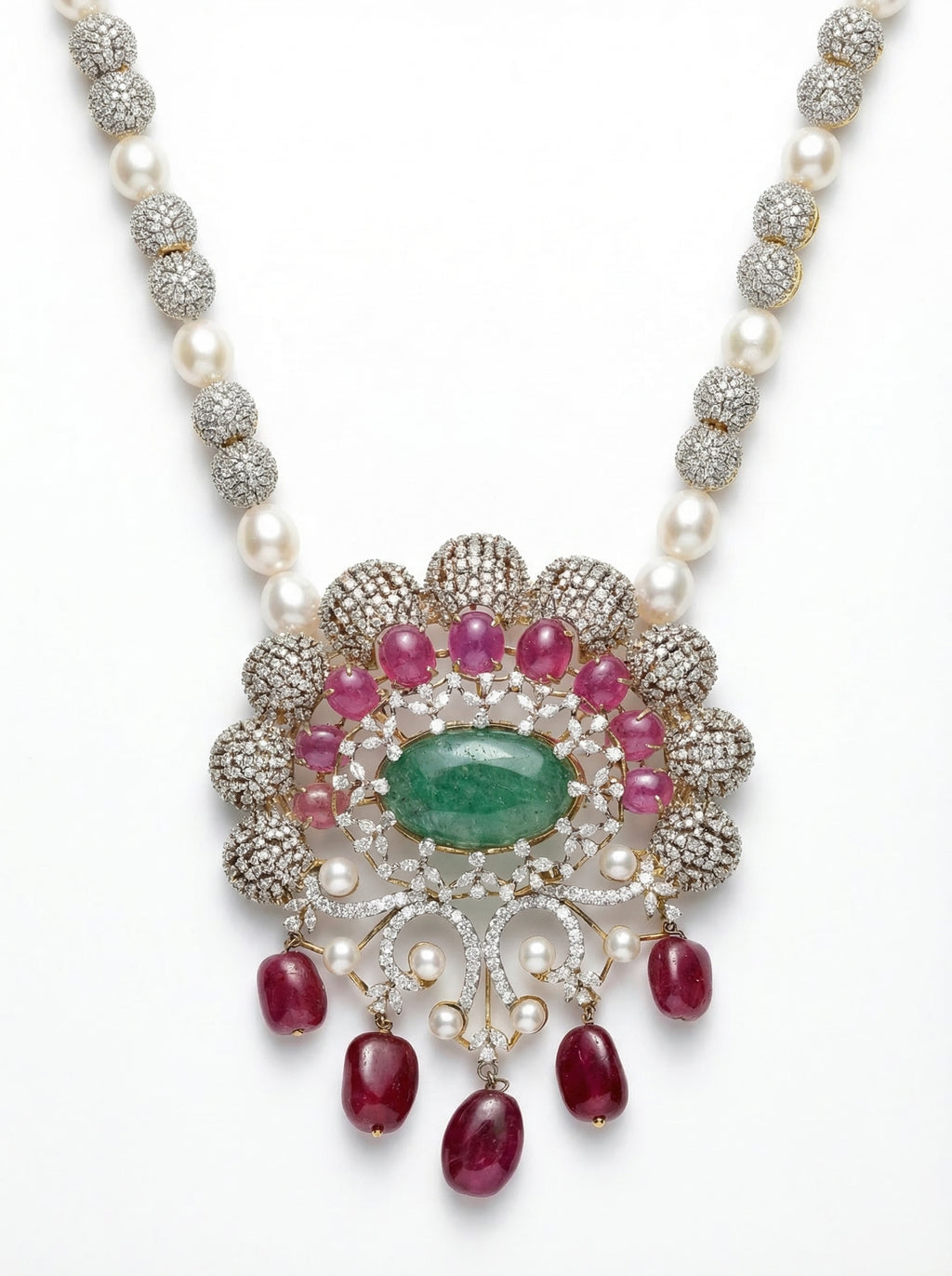 Emerald Ruby Bridal Set