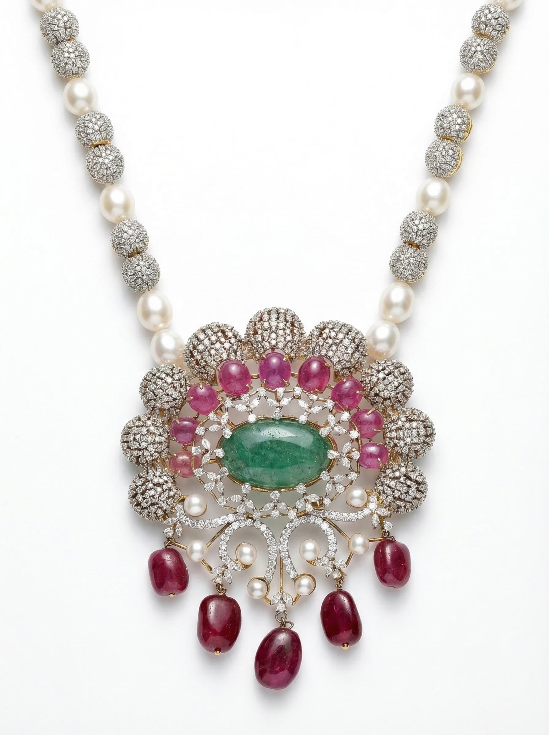 Emerald Ruby Bridal Set