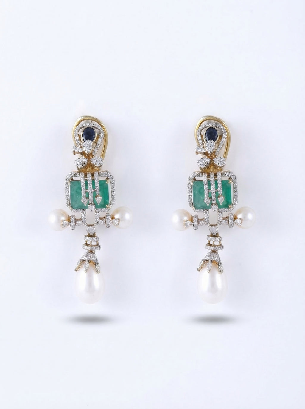 Sapphire Emerald Pearl Set