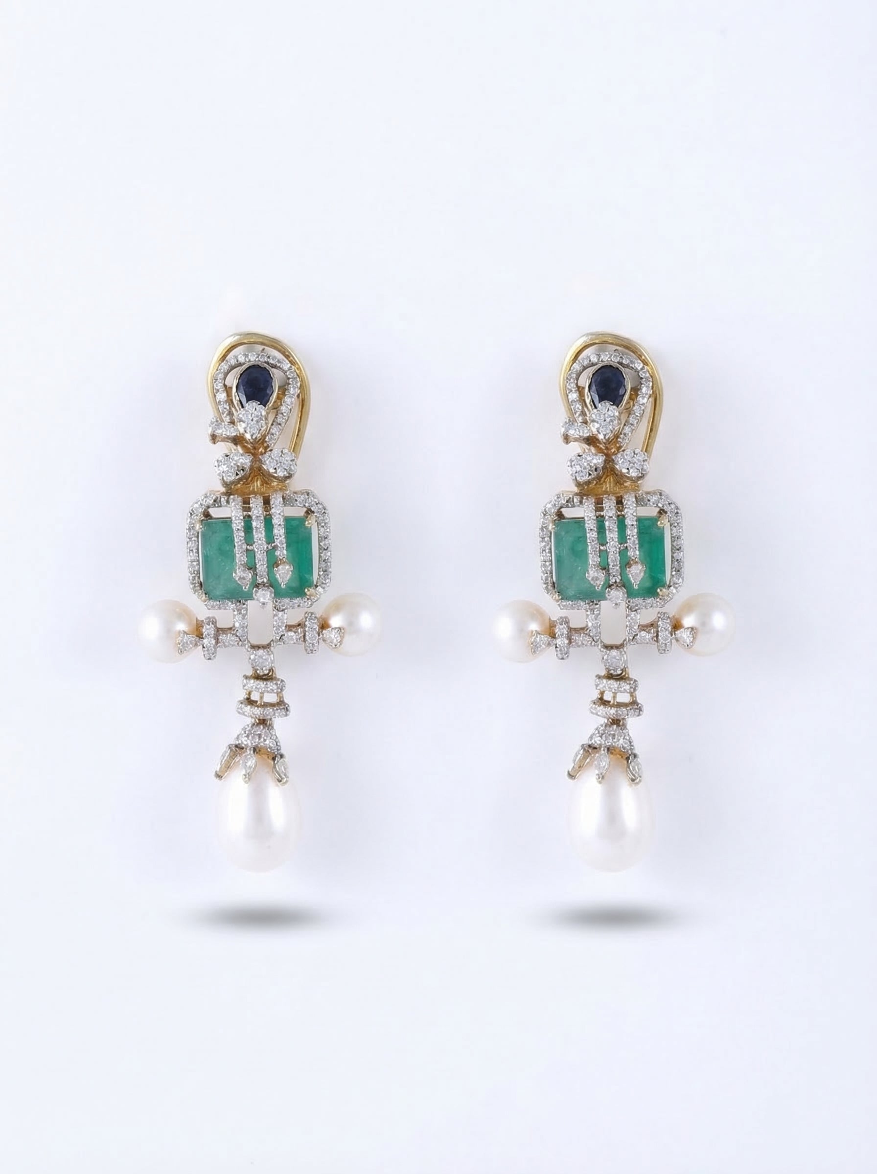 Sapphire Emerald Pearl Set