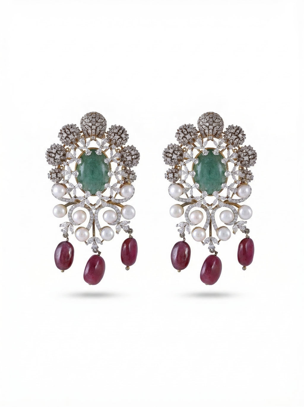 Emerald Ruby Bridal Set