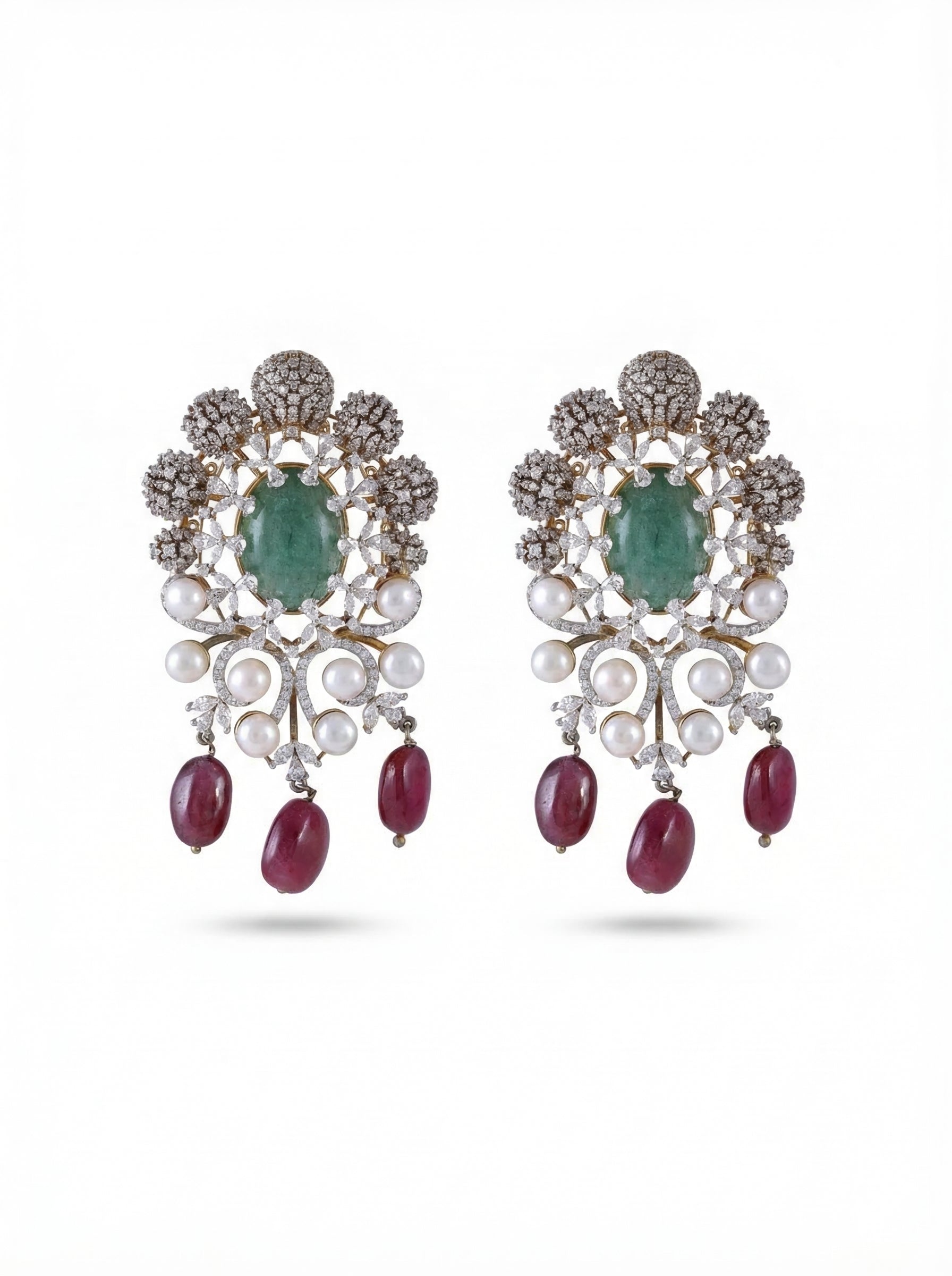 Emerald Ruby Bridal Set