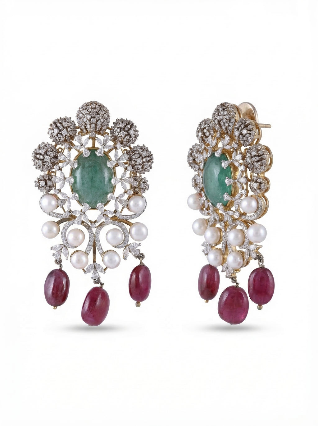 Emerald Ruby Bridal Set