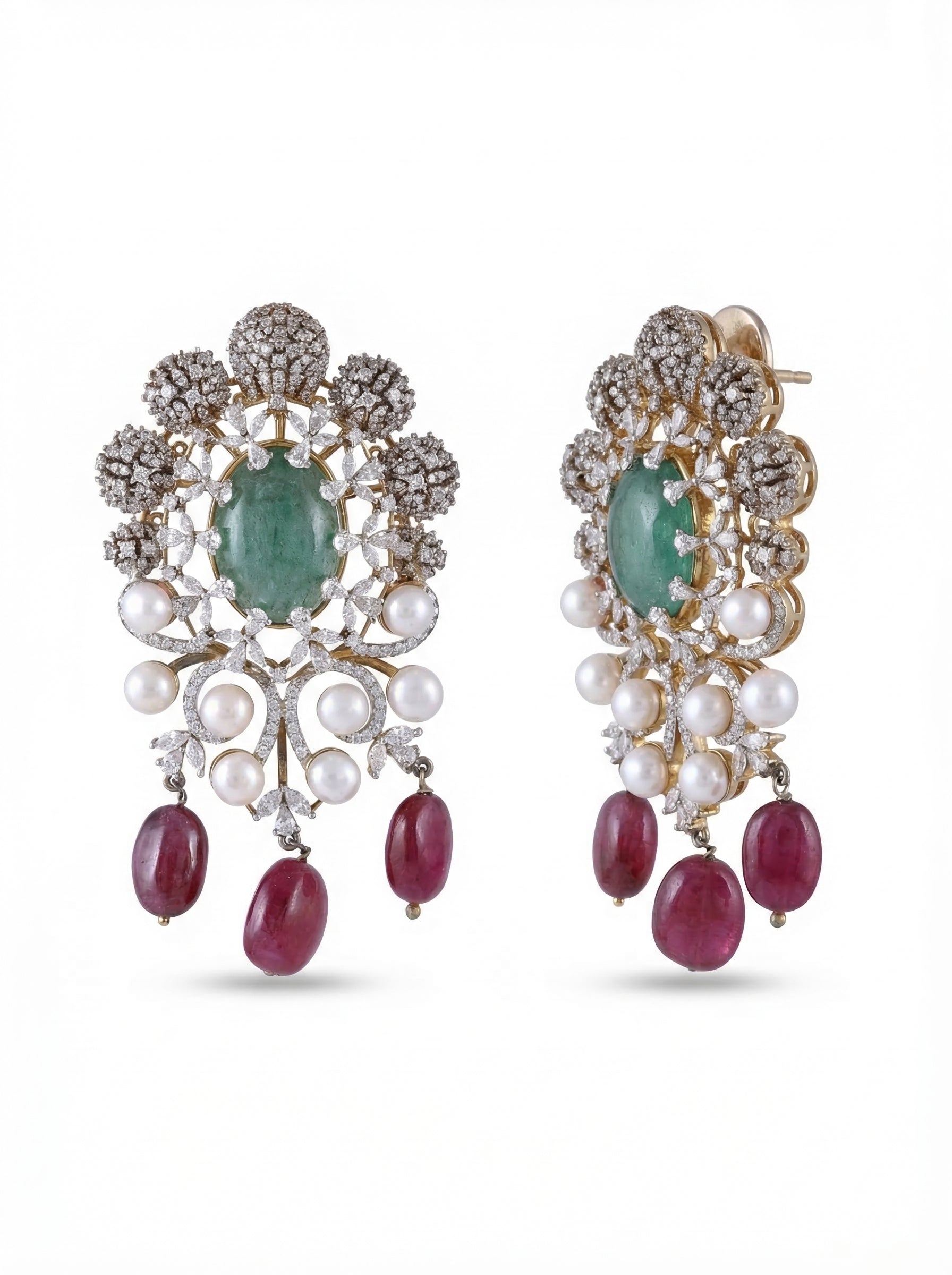 Emerald Ruby Bridal Set
