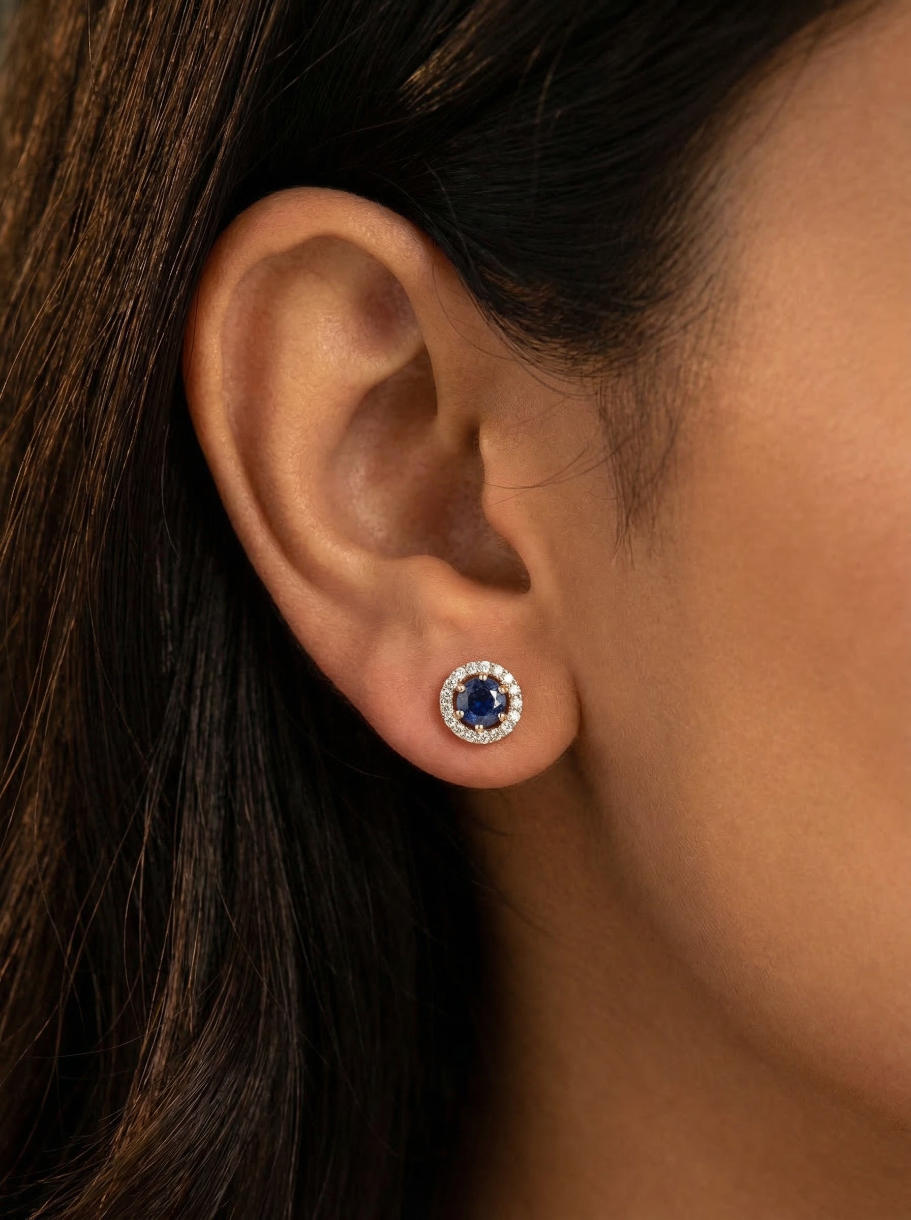 Sapphire Halo Set