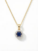 Sapphire Halo Set