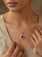 Sapphire Halo Set