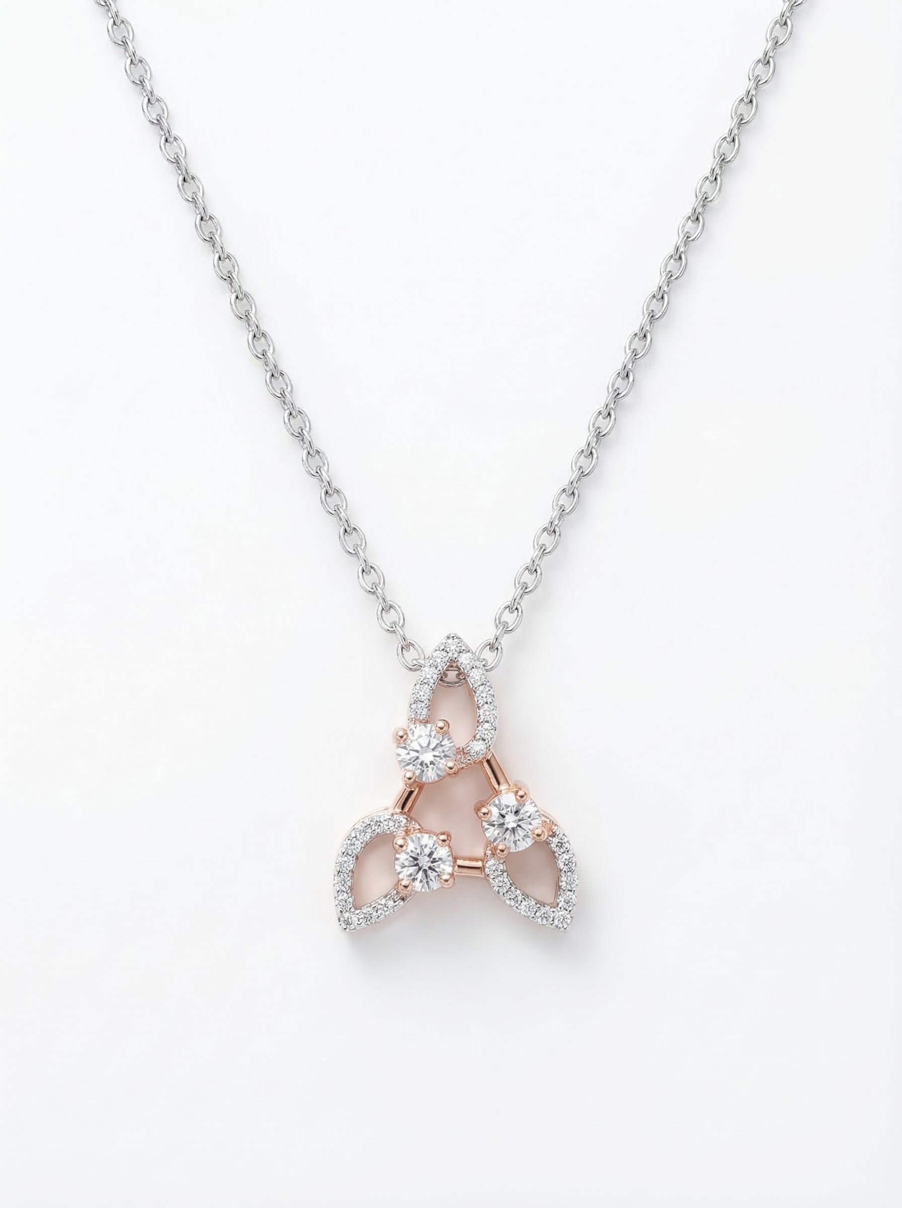 Trinity Crystal Silver Pendant