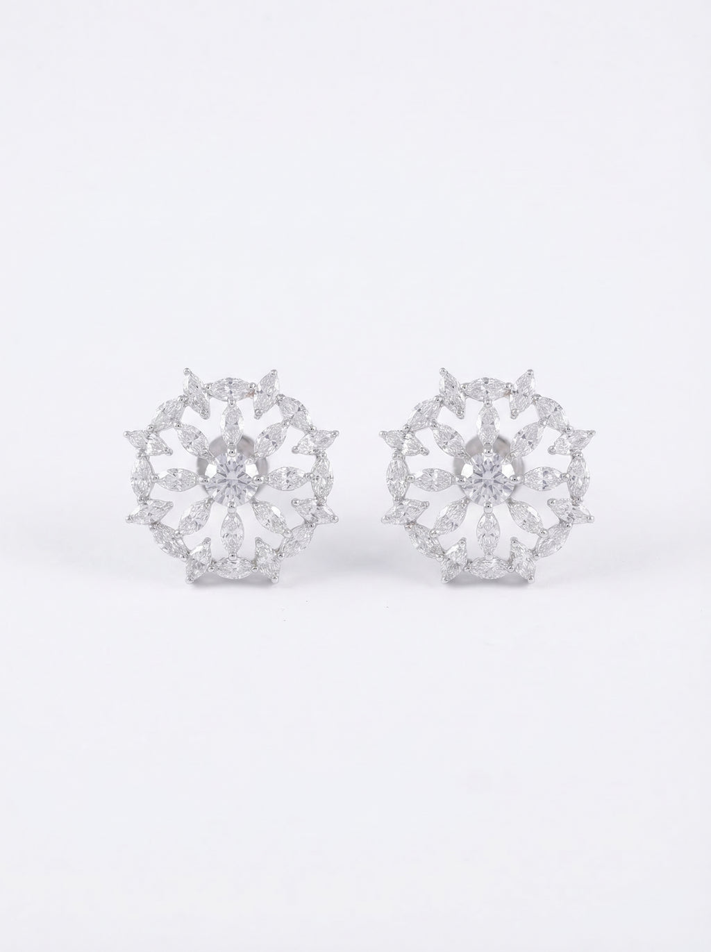 Snowflake Marquise Crystal Studs