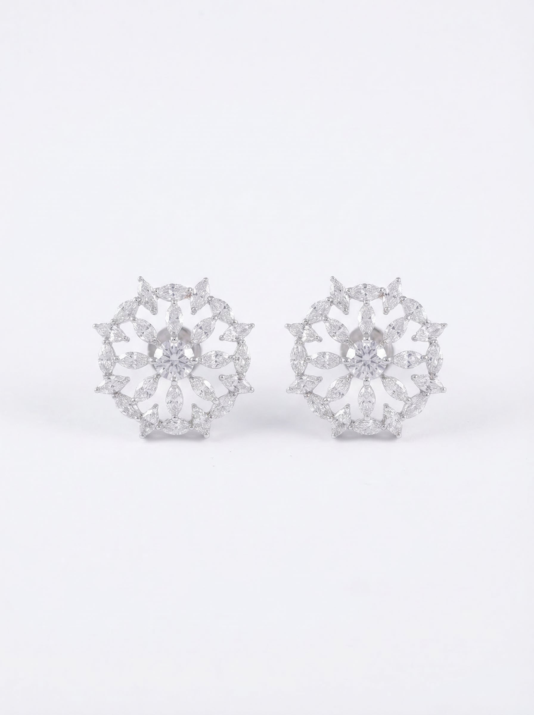 Snowflake Marquise Crystal Studs
