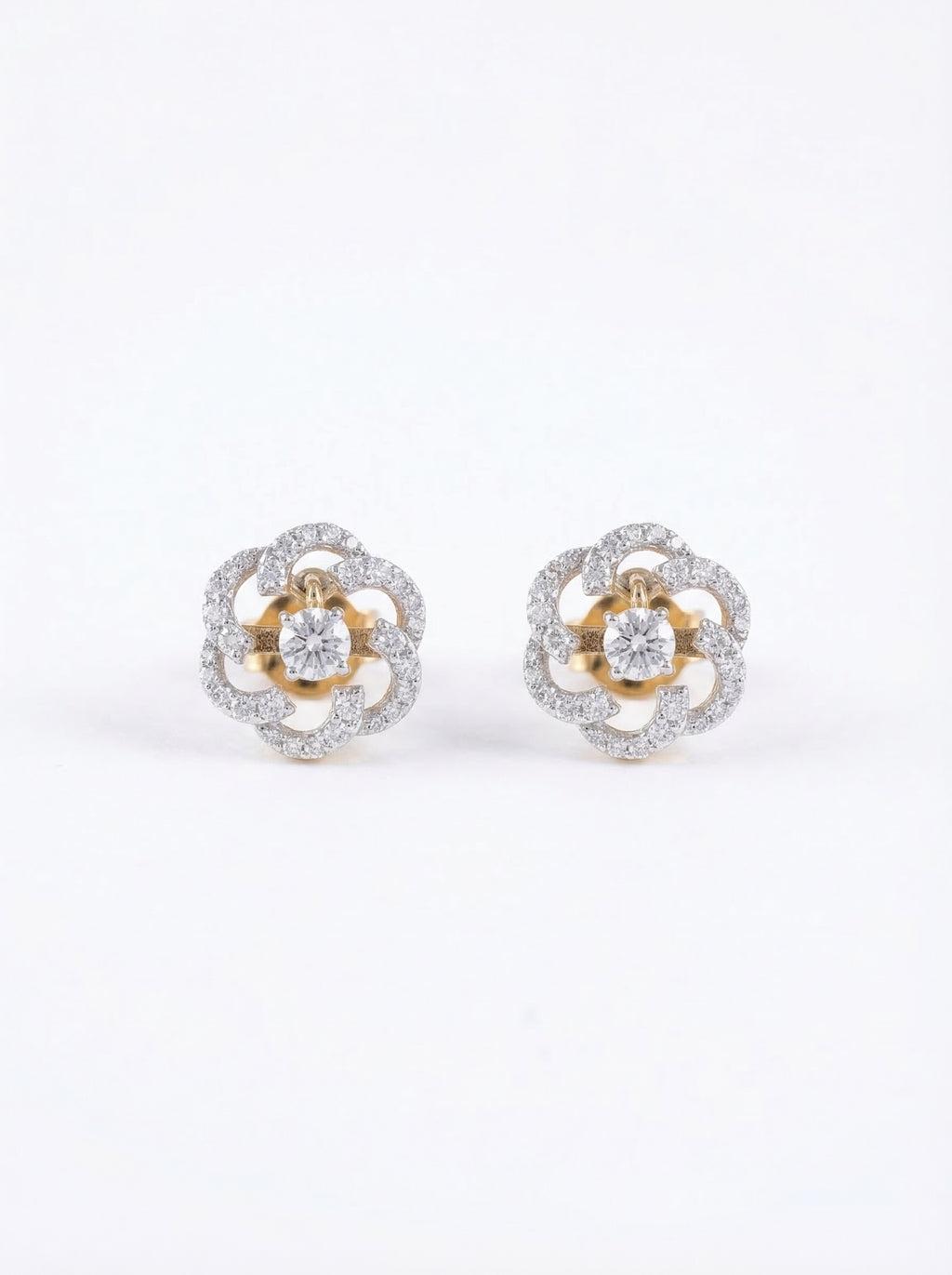 Floating Solitaire Floral Pendant