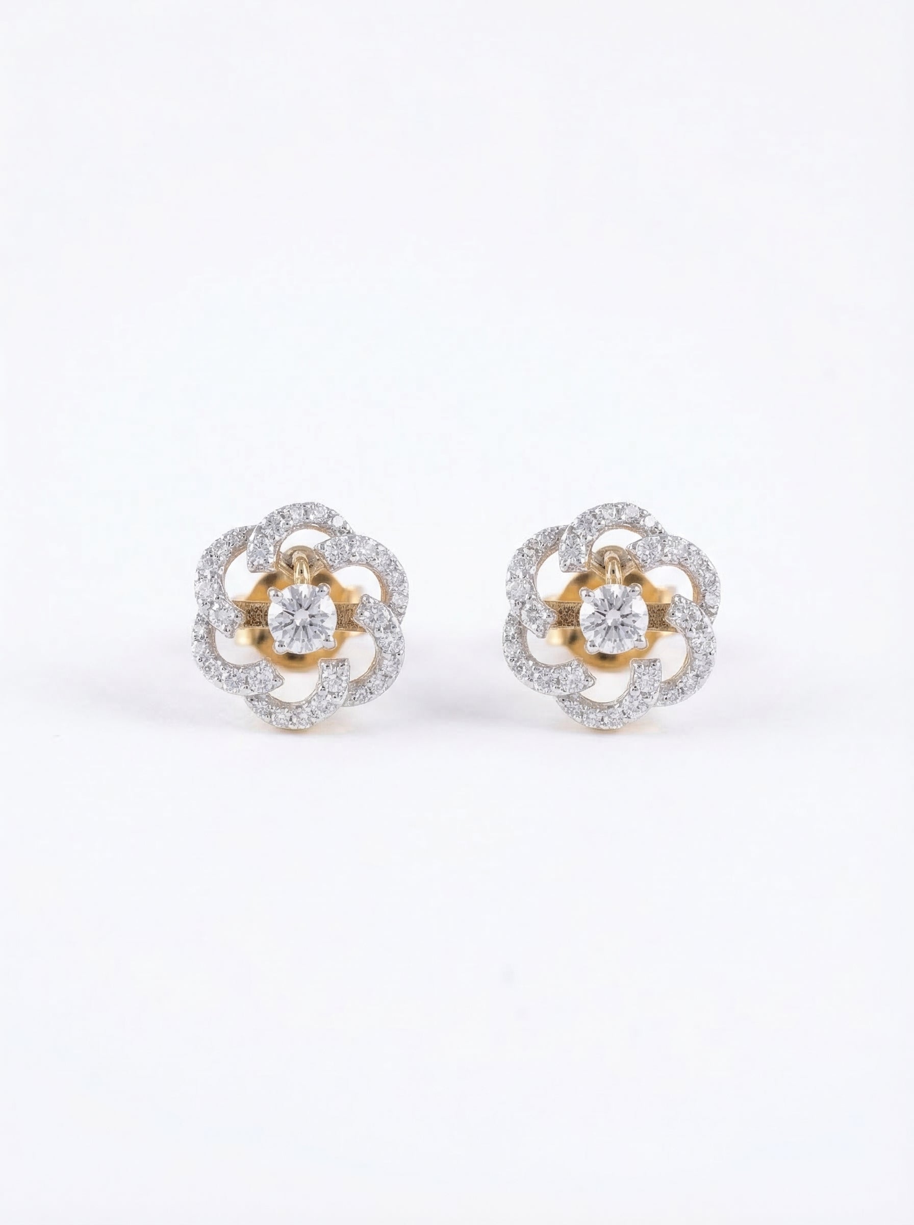 Floating Solitaire Floral Pendant
