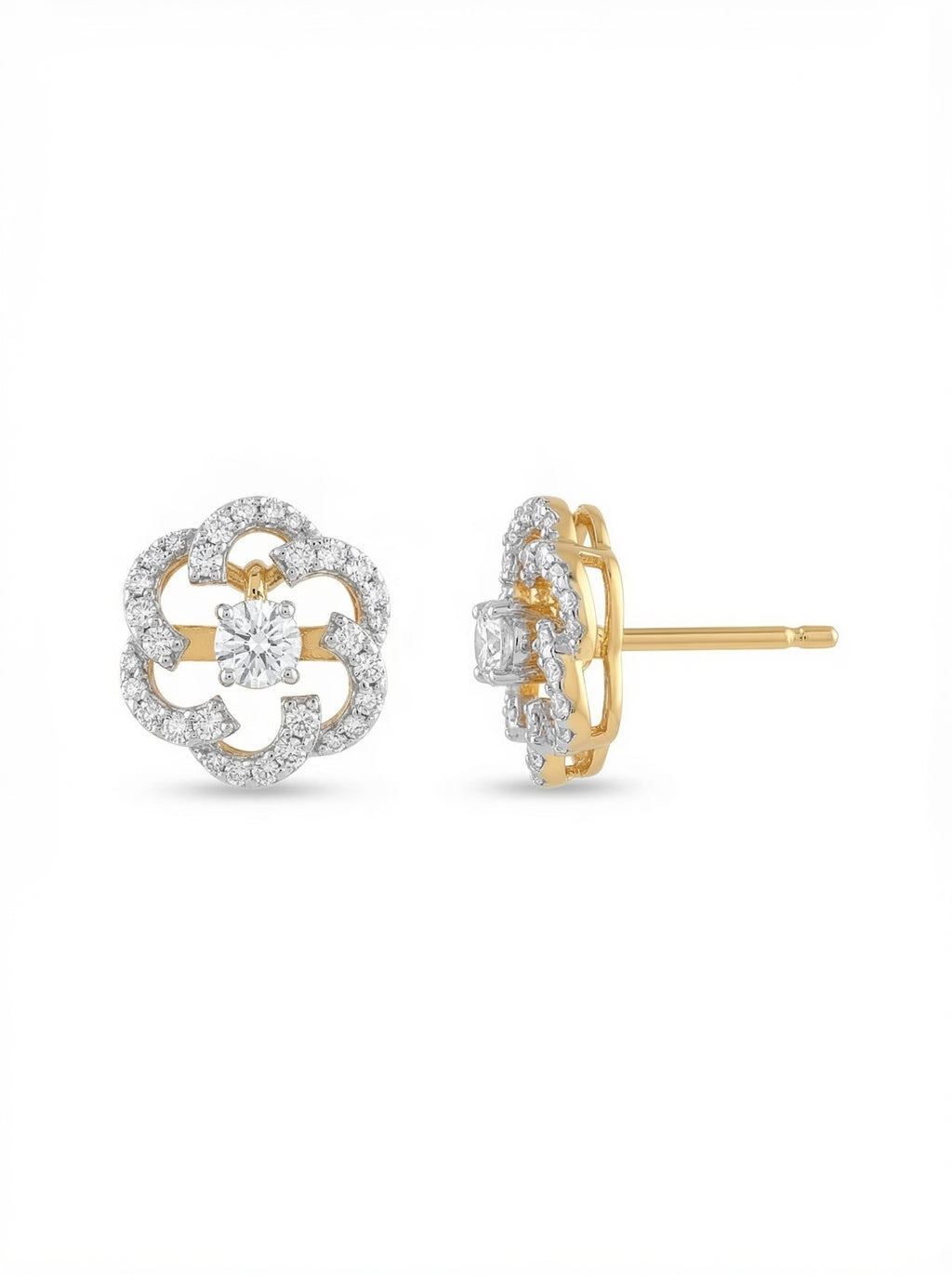 Floating Solitaire Floral Pendant