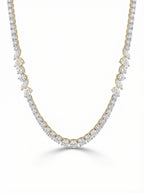 Graduating Mixed-Cut Tennis Necklace