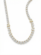 Graduating Mixed-Cut Tennis Necklace