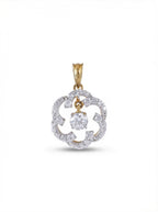 Floating Solitaire Floral Pendant