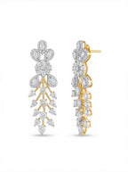 Crystal Floral Vine Drop Earrings