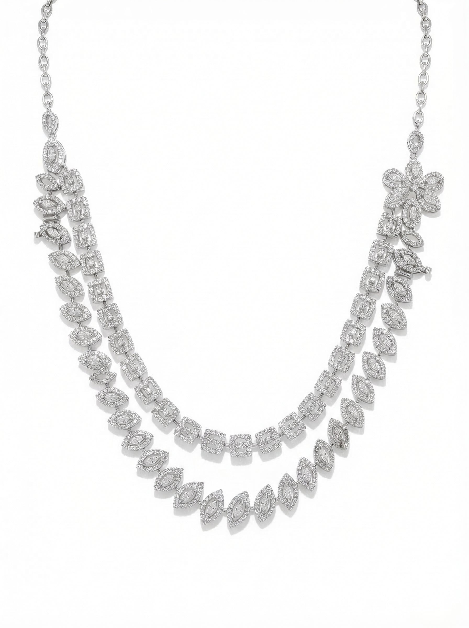 Double Strand Marquise Necklace