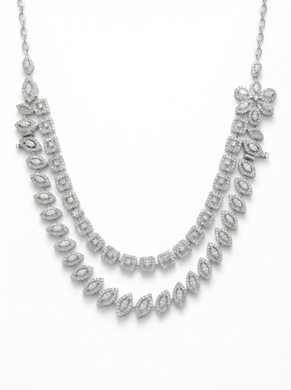 Double Strand Marquise Necklace