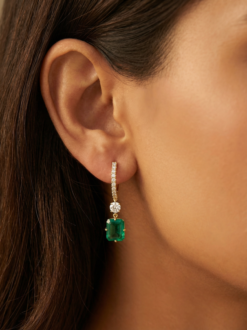 Crystal Huggie Earrings