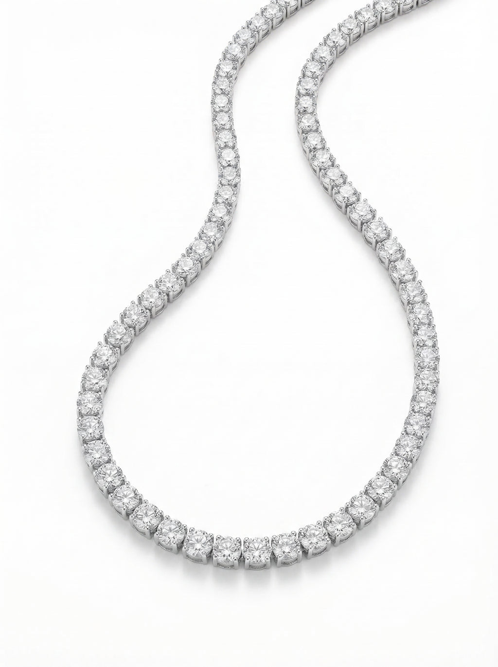 Classic Silver Single line Necklace