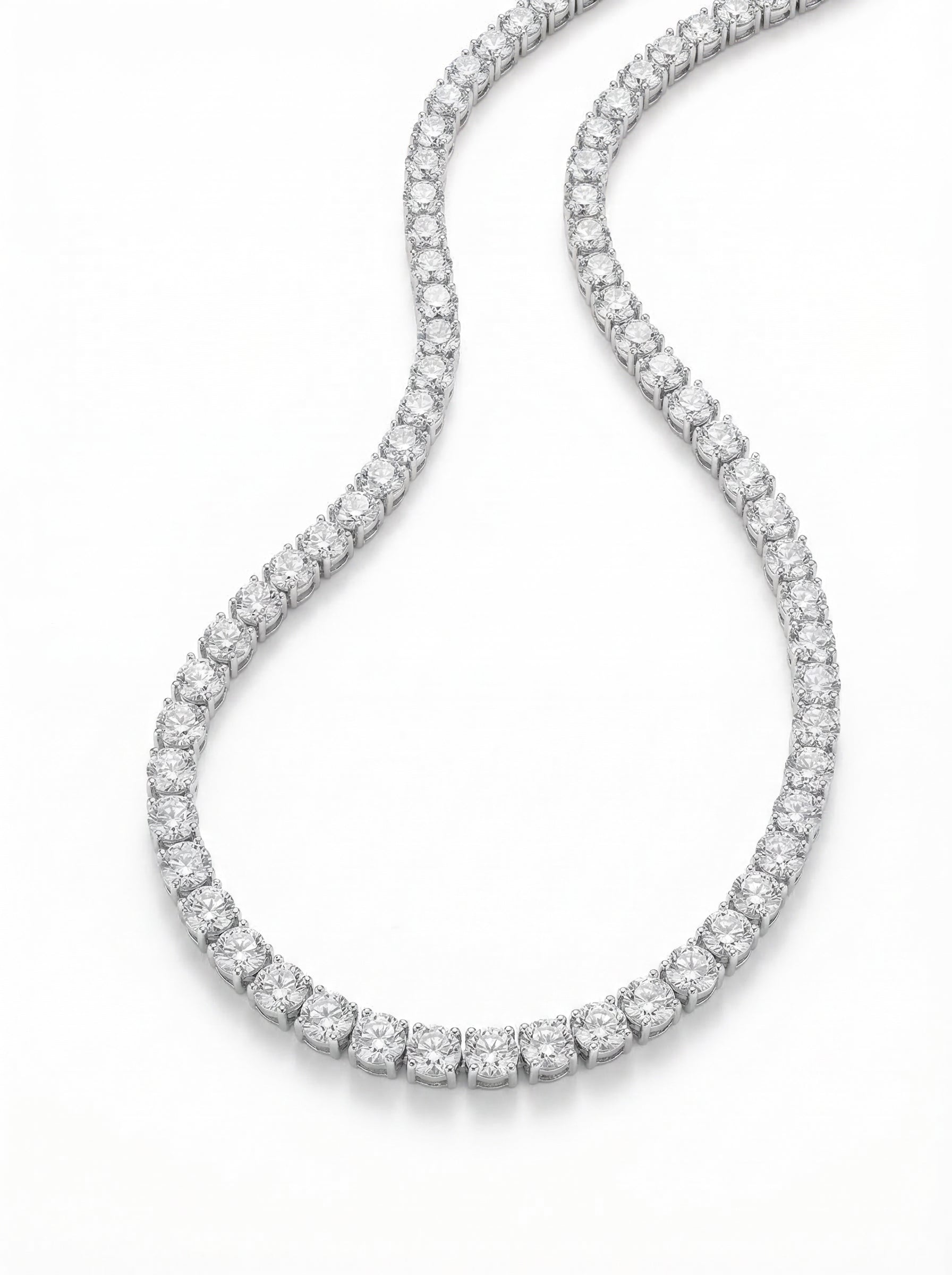 Classic Silver Single line Necklace