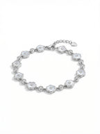 Mother-of-Pearl Flower Chain Bracelet