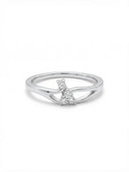 Split Shank Cluster Silver Ring