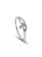 Split Shank Cluster Silver Ring