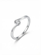 Bezel Solitaire Swirl Ring