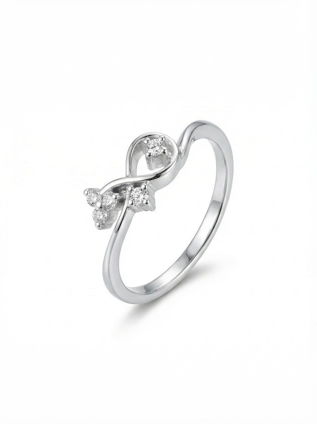 Infinity Twist Moissanite Ring