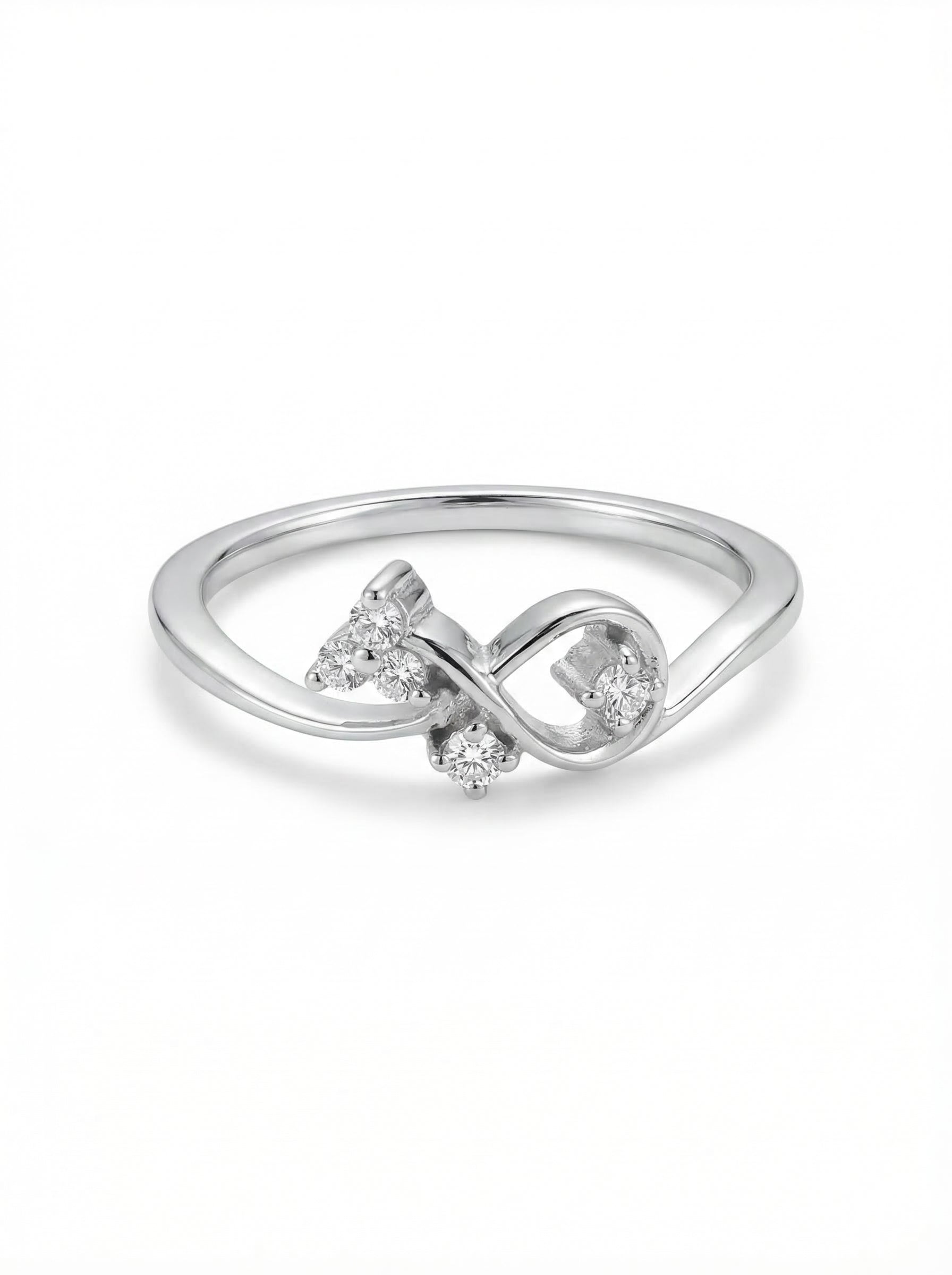 Infinity Twist Moissanite Ring