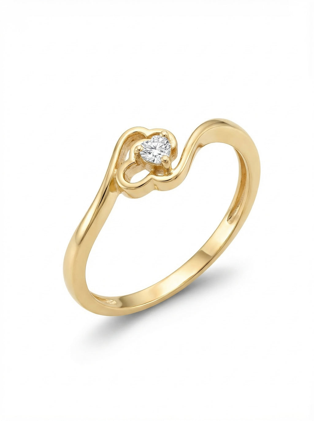 Heart Halo Solitaire Ring