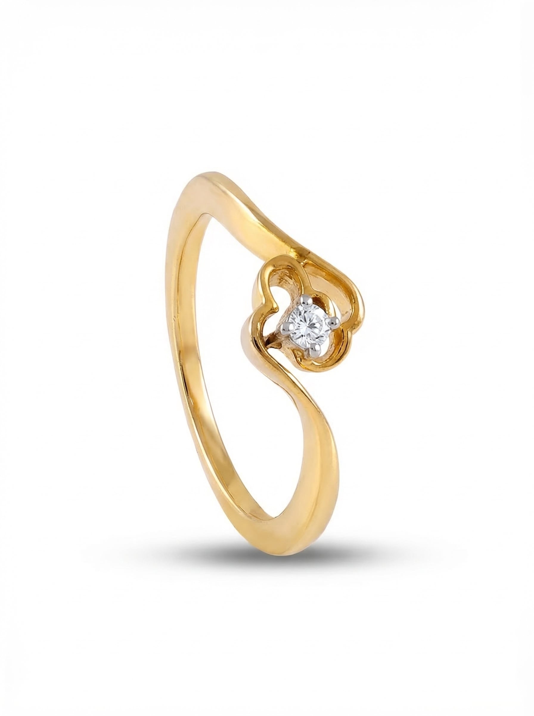 Heart Halo Solitaire Ring