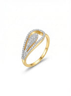 Cascading Pavé Swirl Ring