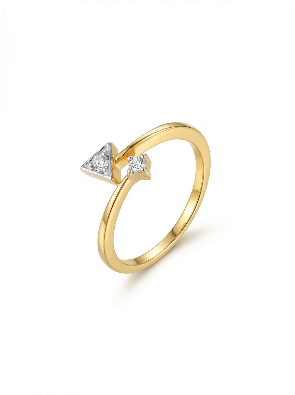 Triangle Round Open Stack Ring