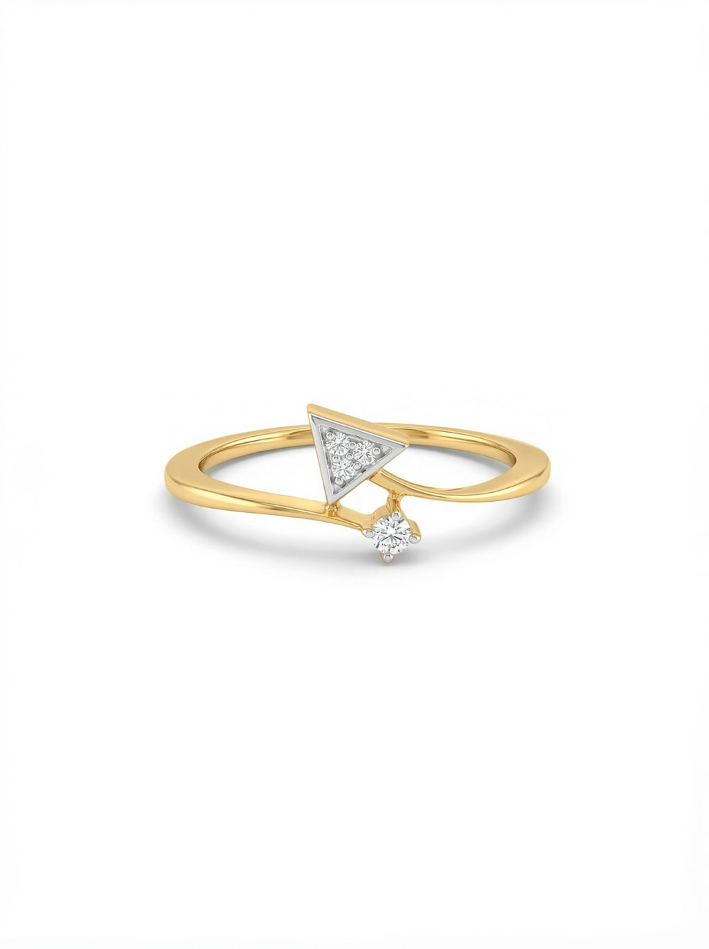 Triangle Round Open Stack Ring