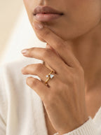Triangle Round Open Stack Ring
