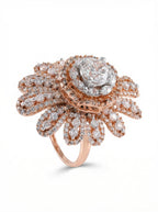 Grand Floral Diamond Cocktail Ring