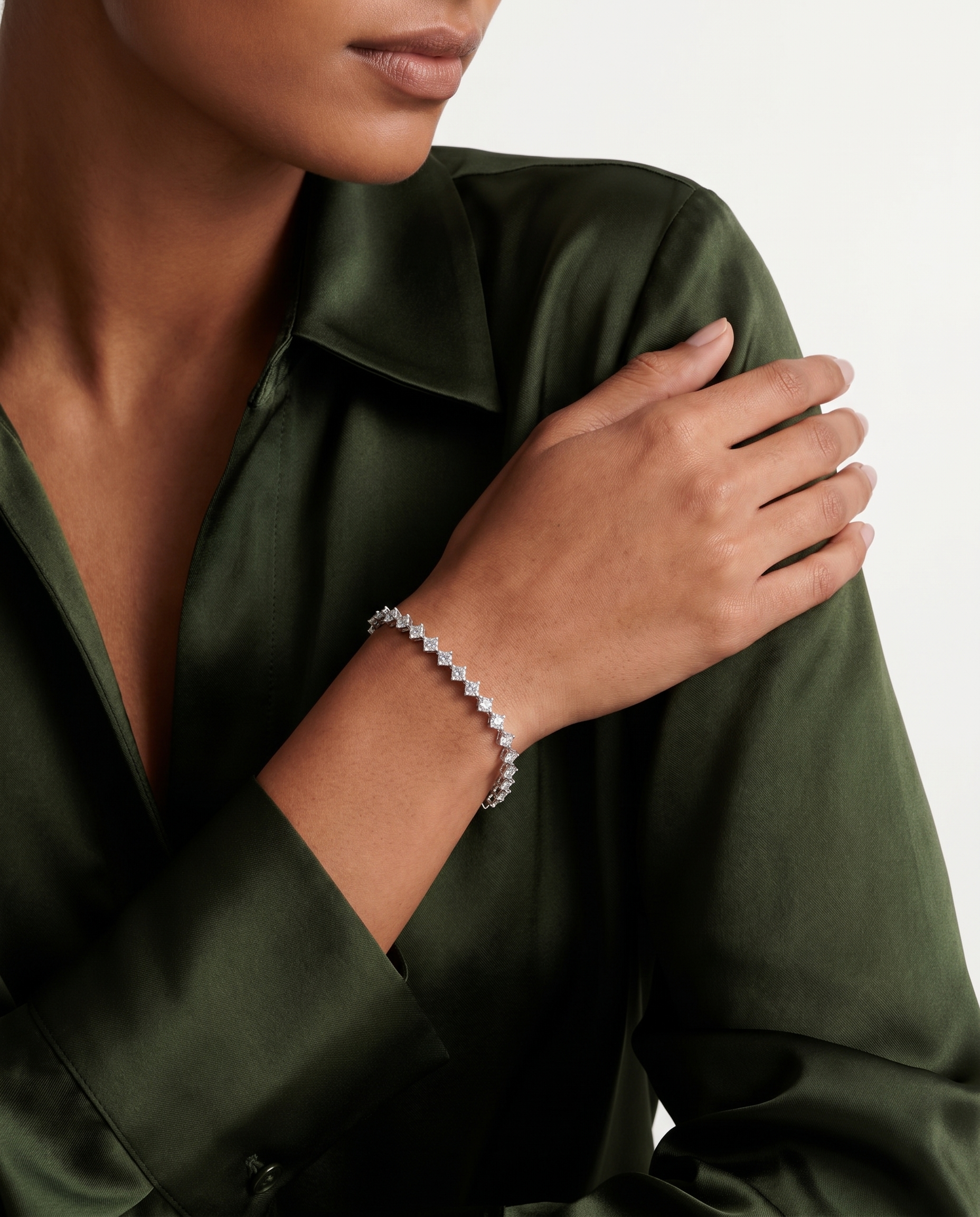 Moissanite Zigzag Tennis Bracelet