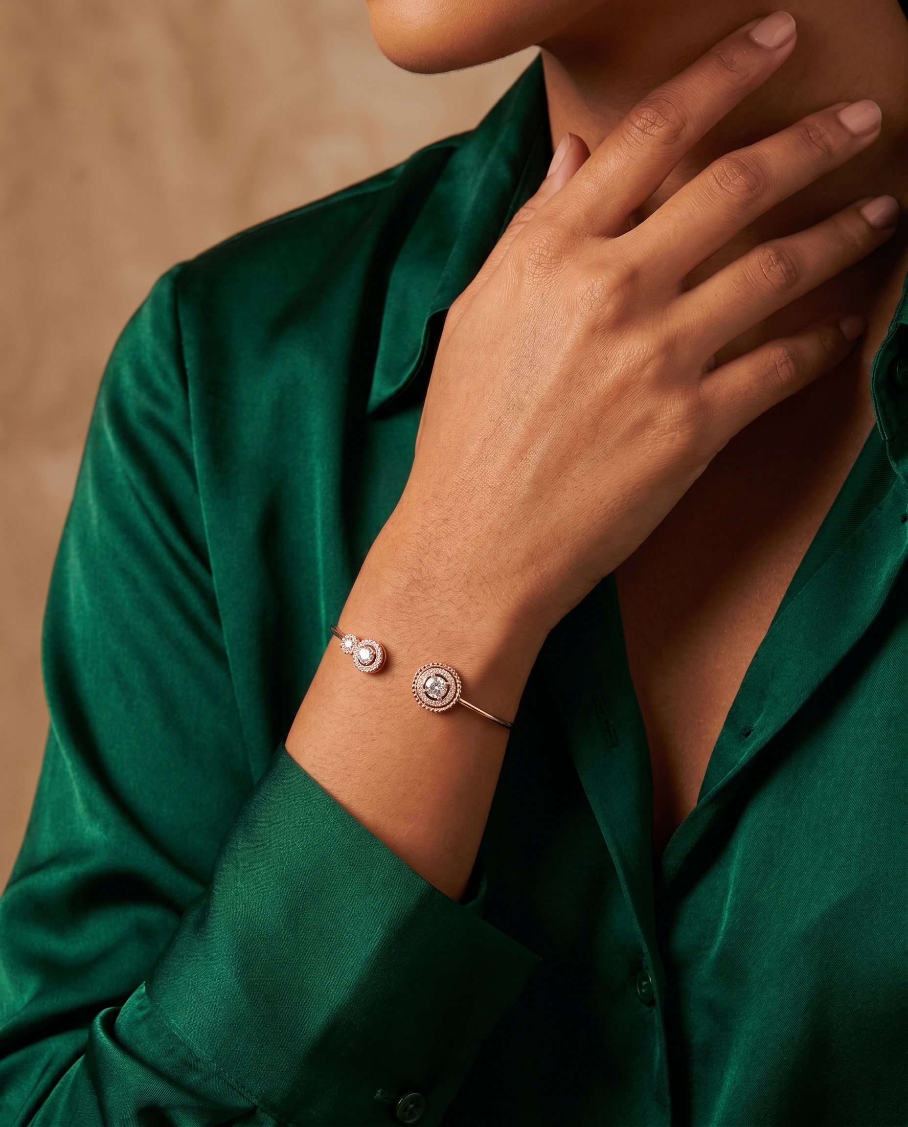 Medallion Open Bangle