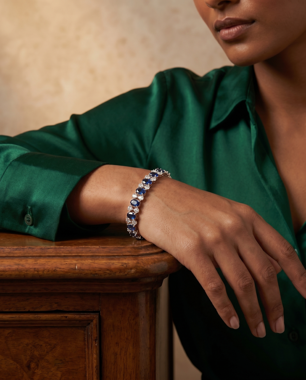 Sapphire Moissanite Bracelet
