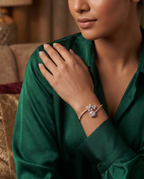 Moissanite Cluster Bangle