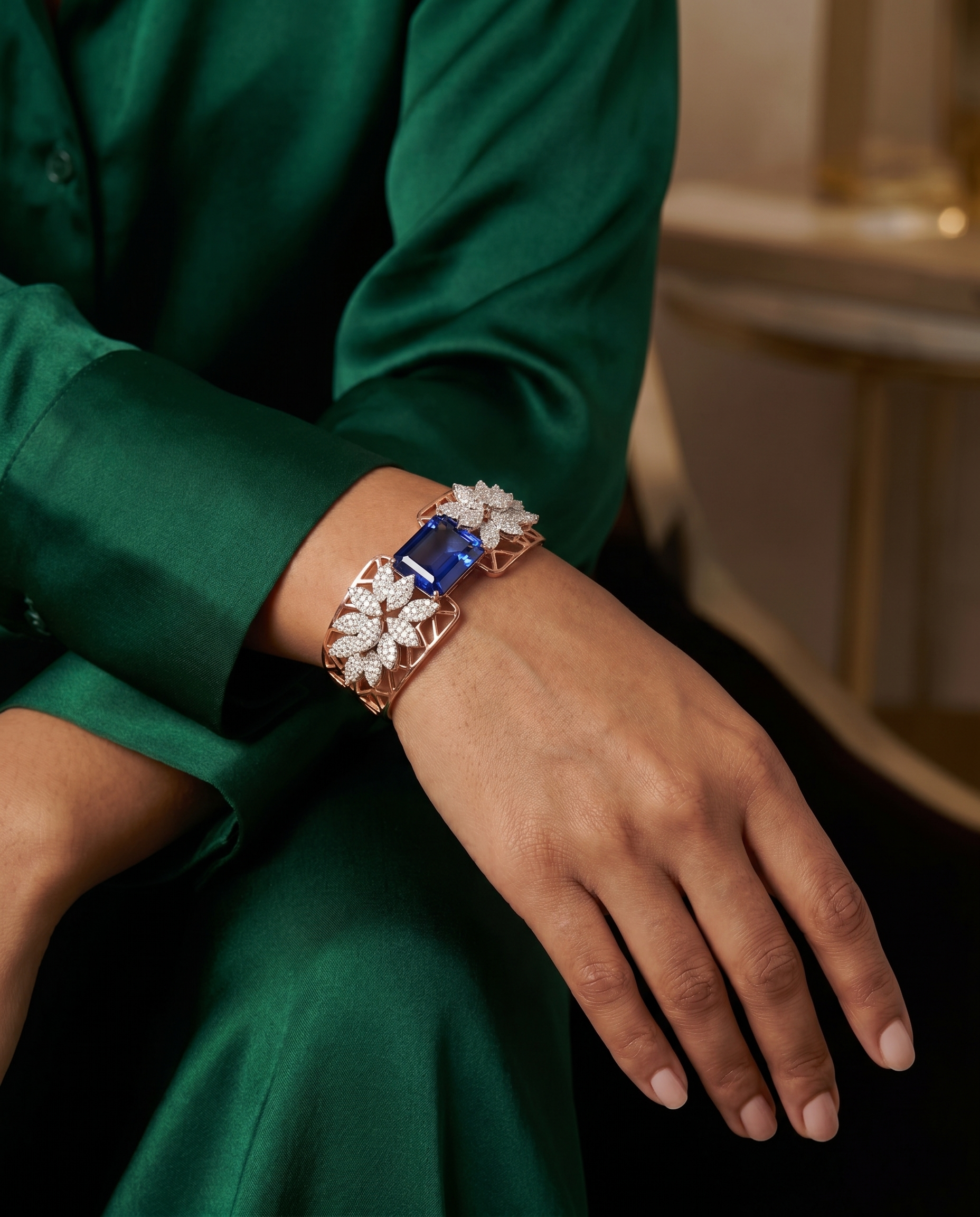 Sapphire Lattice Bangle