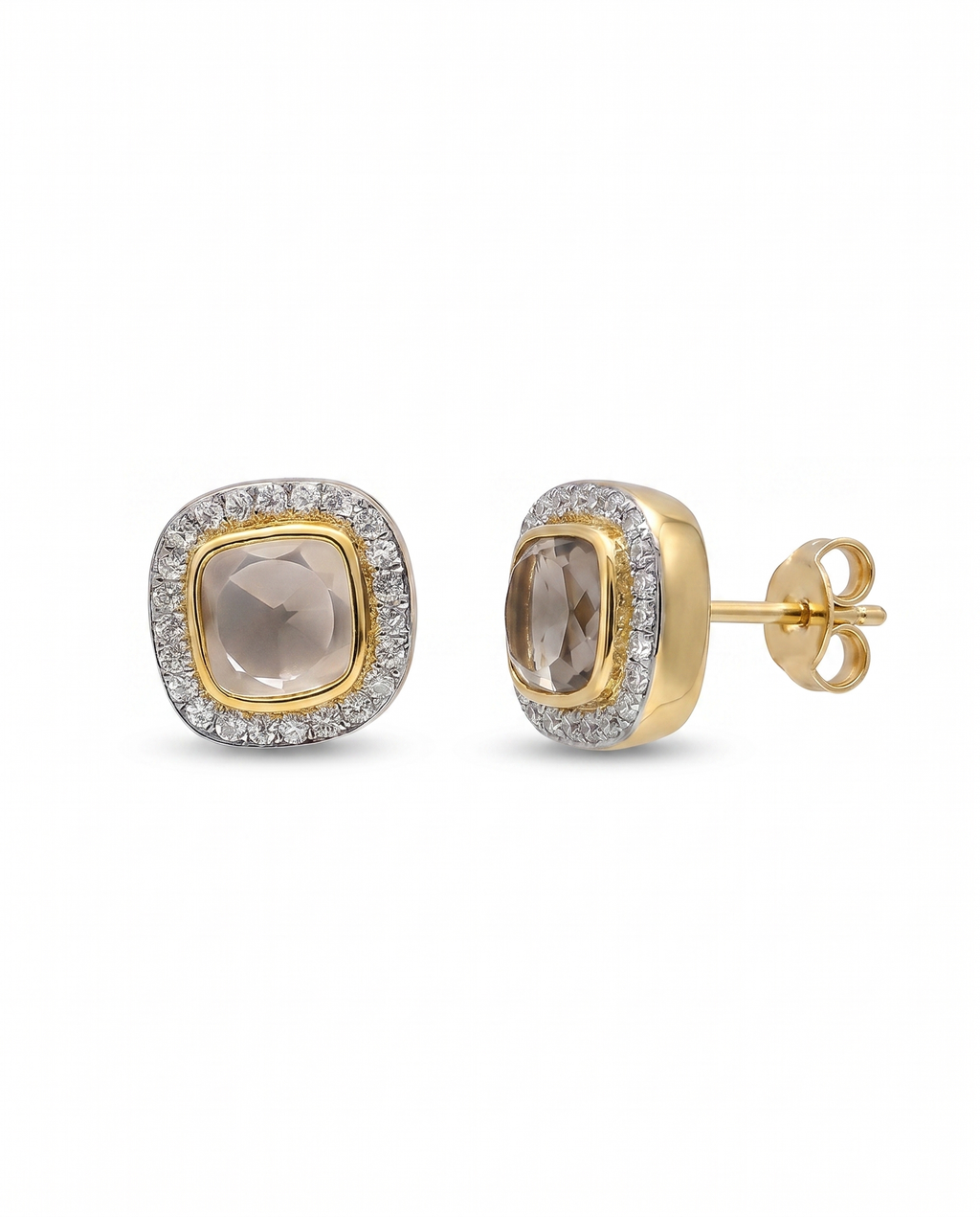 Cushion Crystal Pavé Studs