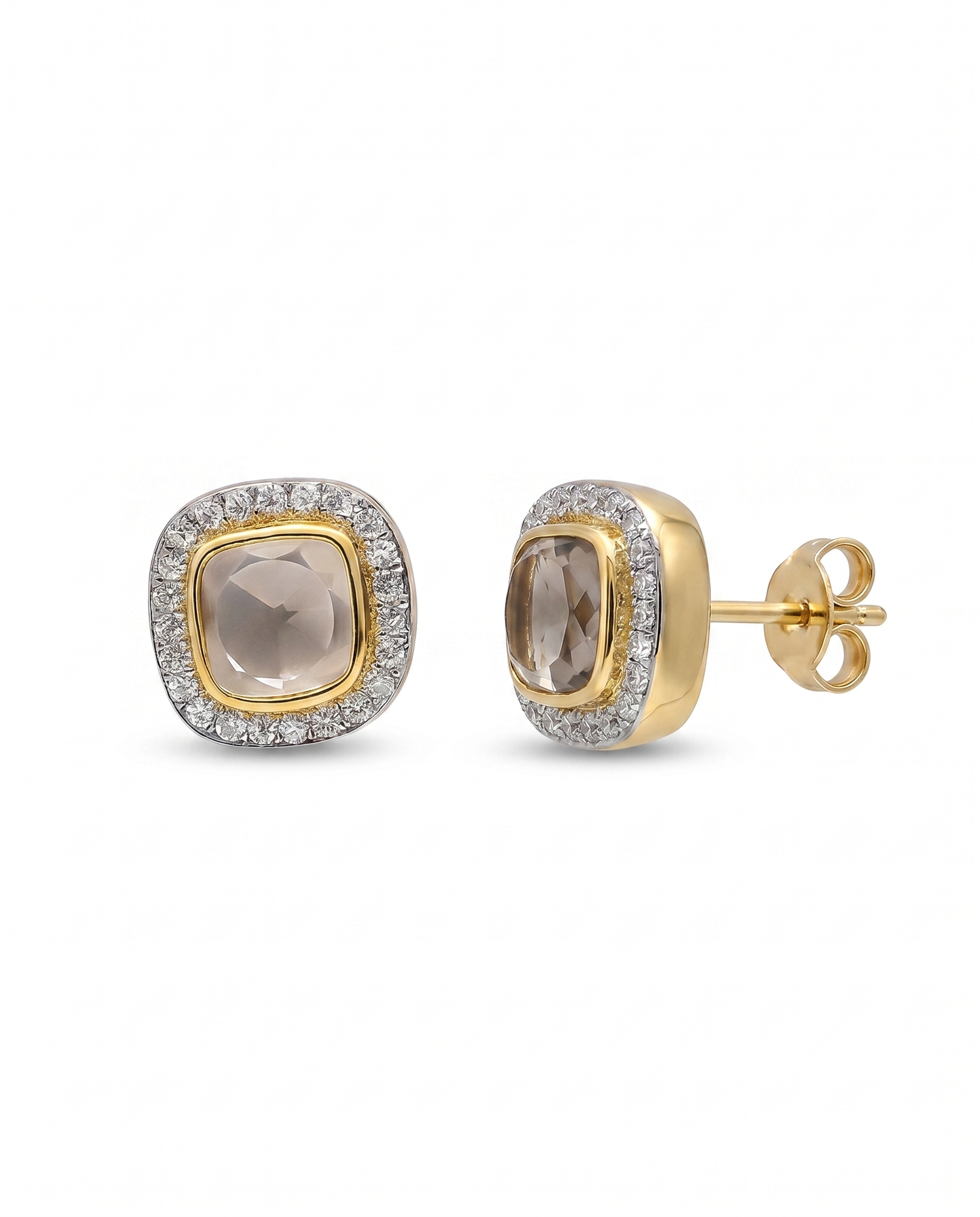 Cushion Crystal Pavé Studs