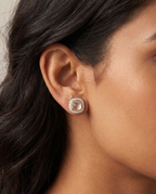Cushion Crystal Pavé Studs