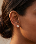 Halo Crystal Stud Earrings