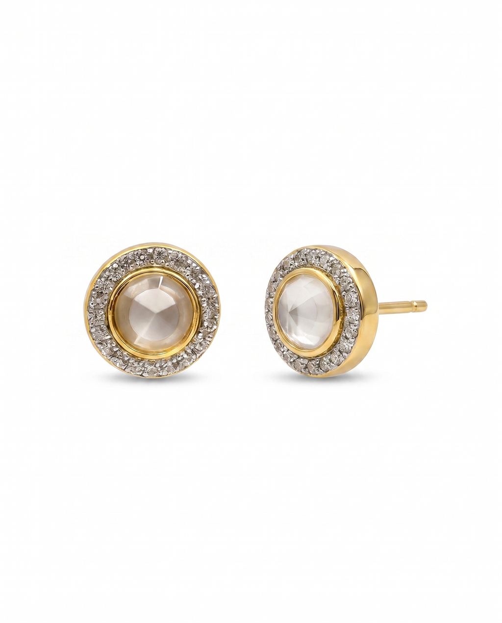 Halo Crystal Stud Earrings